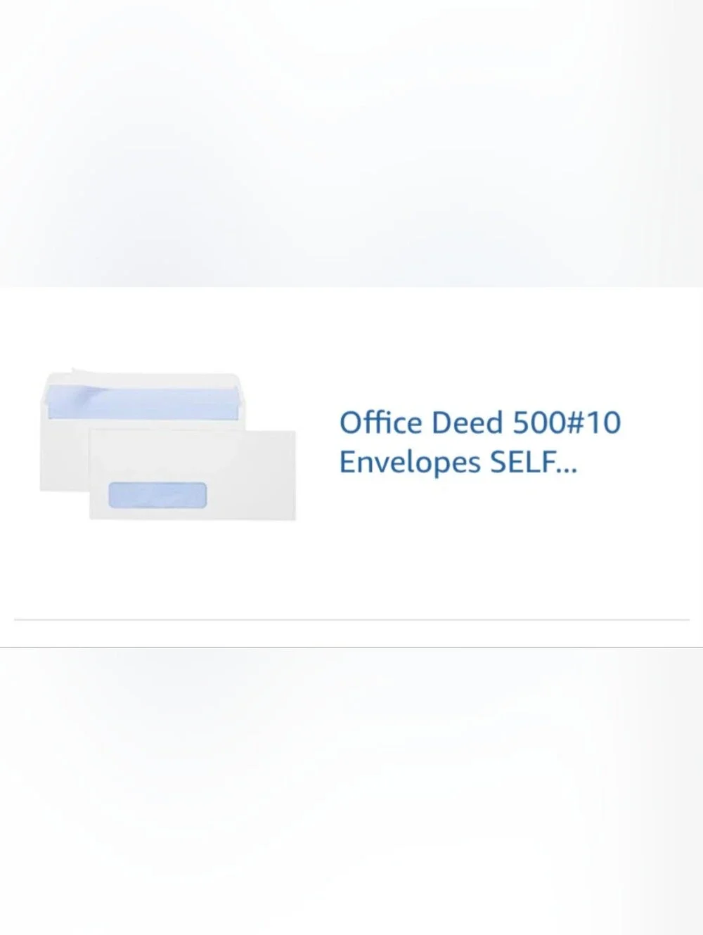 500 Office Deed #10 Security Left Window Envelopes 4 1/8